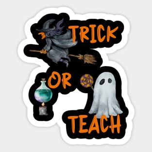 Halloween, Trick or Teach, Holiday Sticker